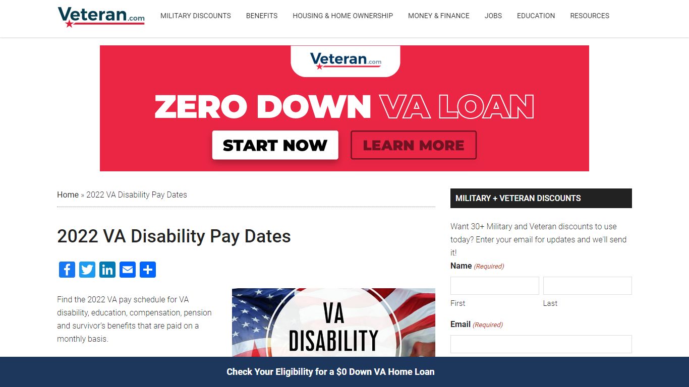 2022 VA Disability Pay Dates - Military Benefits